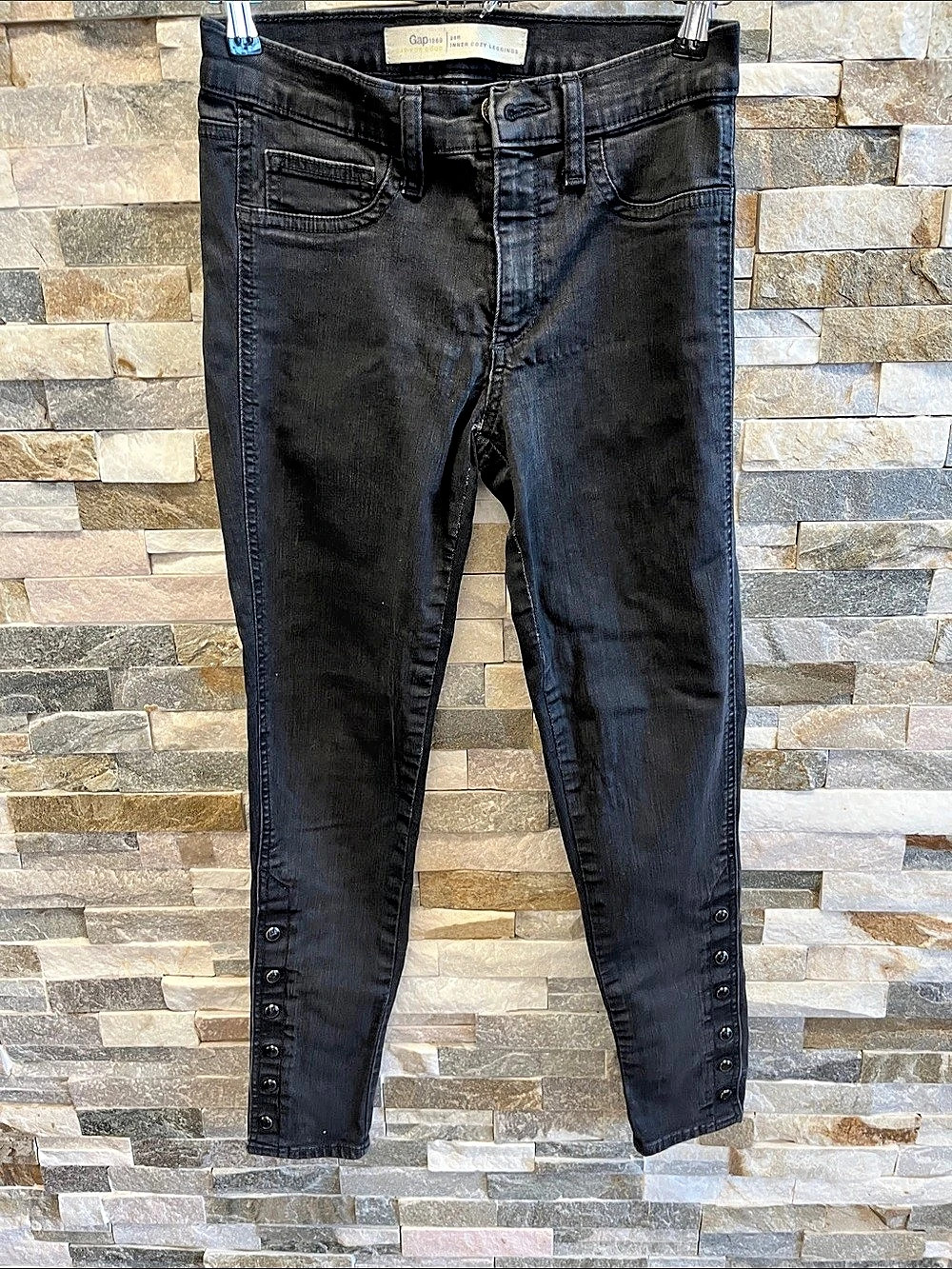 Gap 1969 Inner Cozy Legging Jeans Skinny Jeans Black Waist 26R